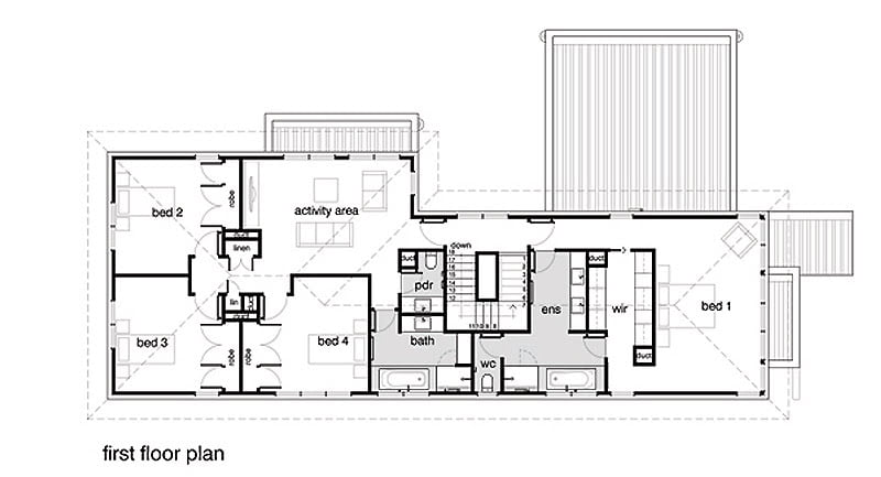 minecraft modern house plan - 496b